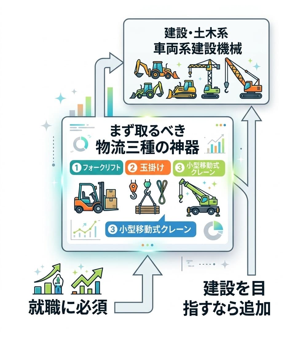 優先取得すべき資格ピラミッド図