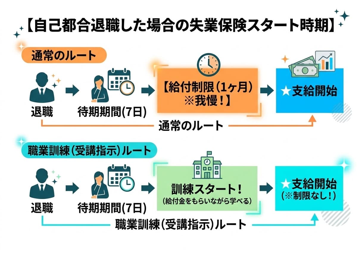失業保険がすぐもらえる!給付制限解除の仕組み