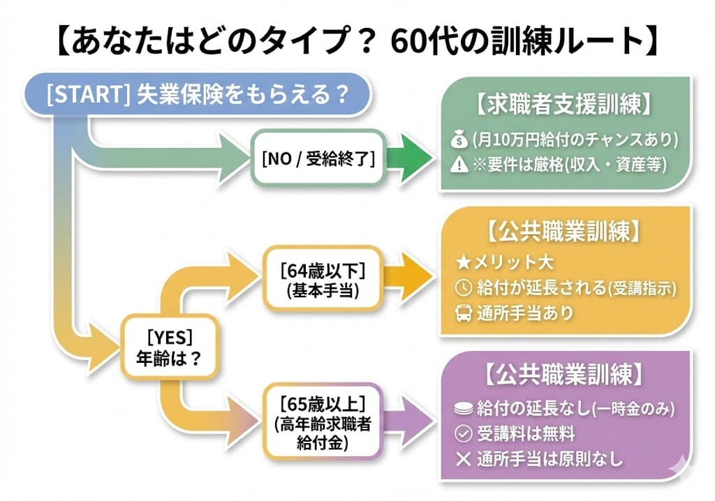 あなたはどのタイプ?60代の訓練ルート