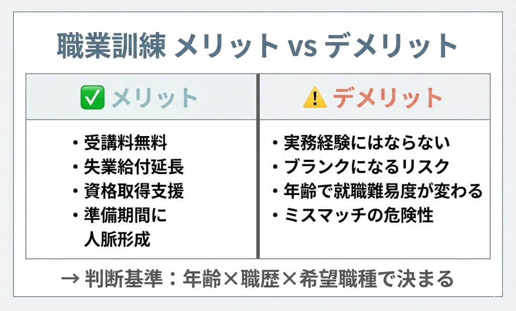 職業訓練のメリットとデメリット