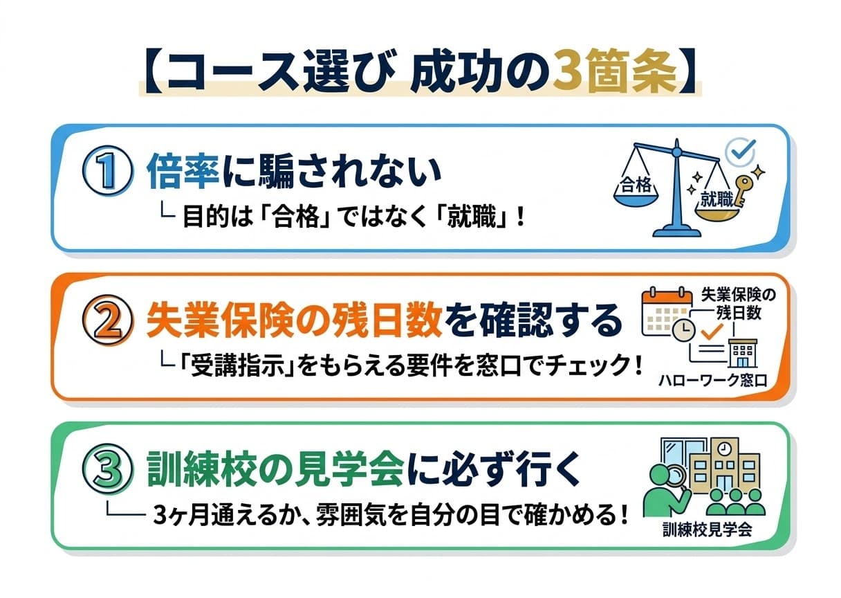 コース選びで失敗しない3箇条