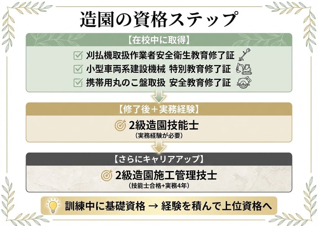 造園の資格ステップ