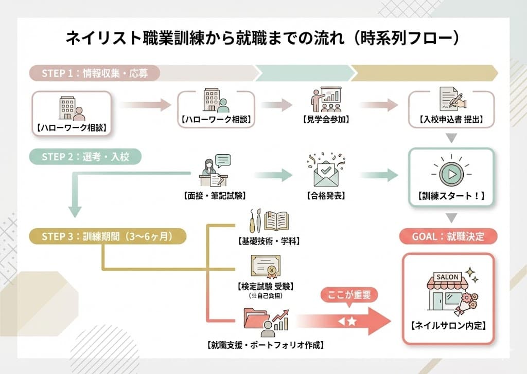 職業訓練からネイリストデビューまでの道
